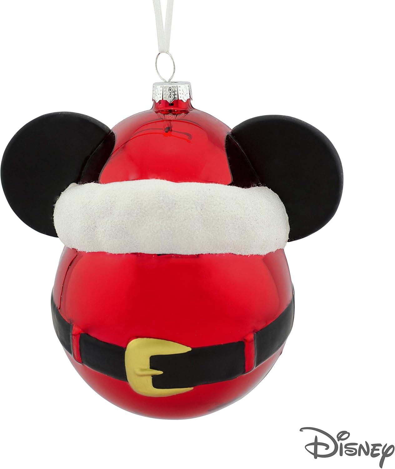 image:imageHallmark Disney Frozen Elsa The Snow Queen Christmas OrnamentMickey Icon With Santa Hat