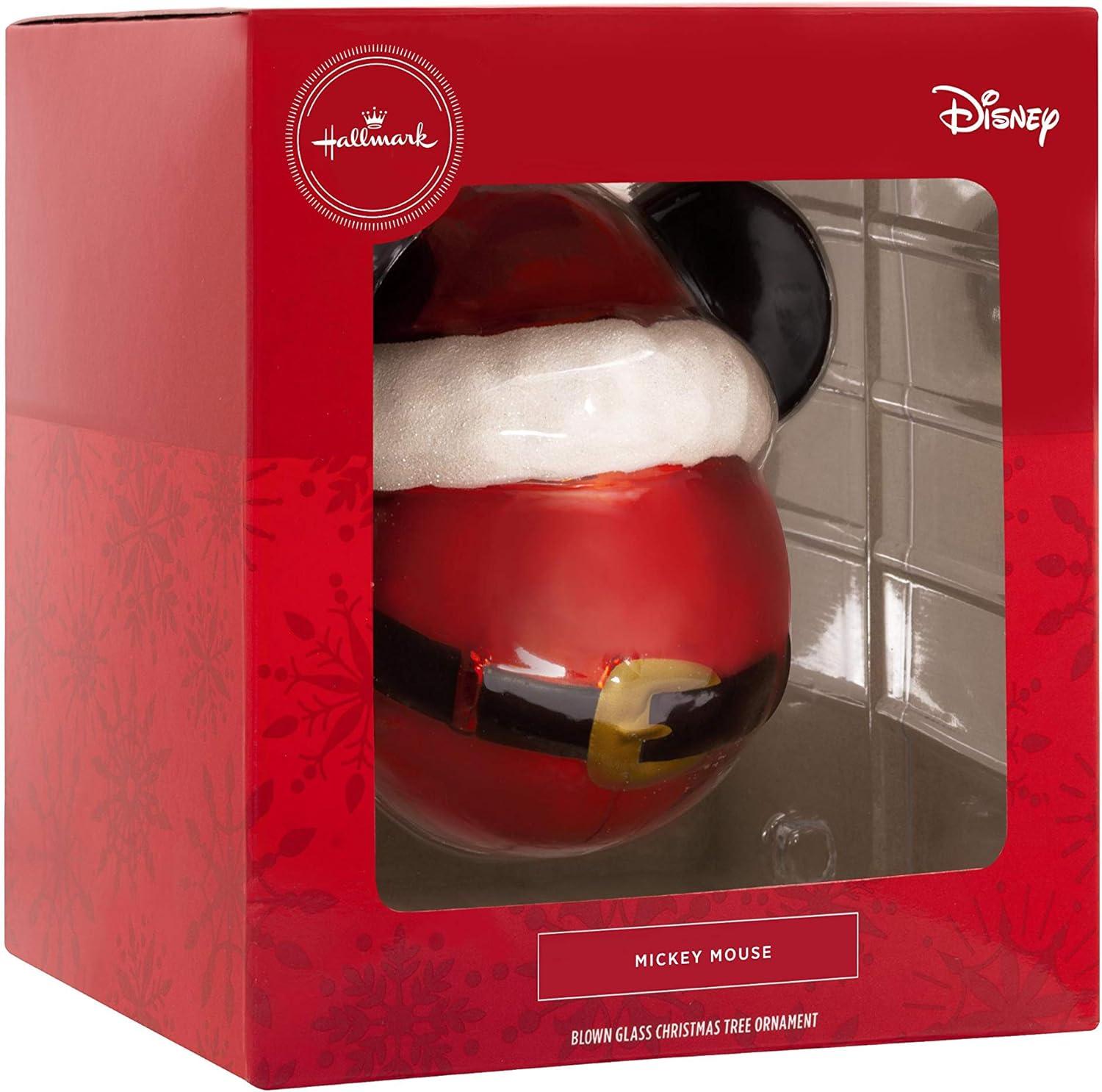 image:imageHallmark Disney Frozen Elsa The Snow Queen Christmas OrnamentMickey Icon With Santa Hat