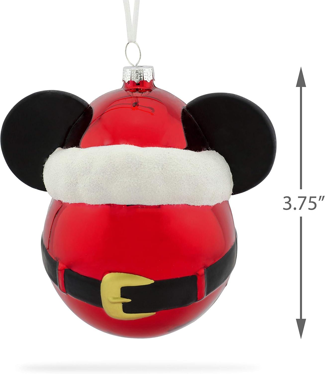 image:imageHallmark Disney Frozen Elsa The Snow Queen Christmas OrnamentMickey Icon With Santa Hat