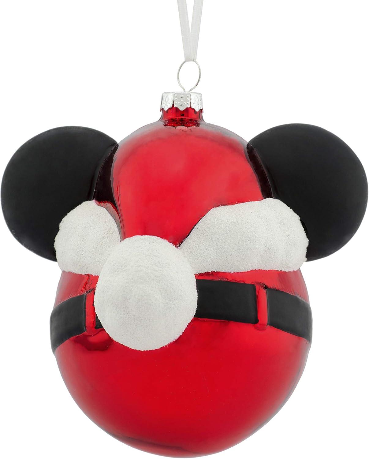 image:imageHallmark Disney Frozen Elsa The Snow Queen Christmas OrnamentMickey Icon With Santa Hat
