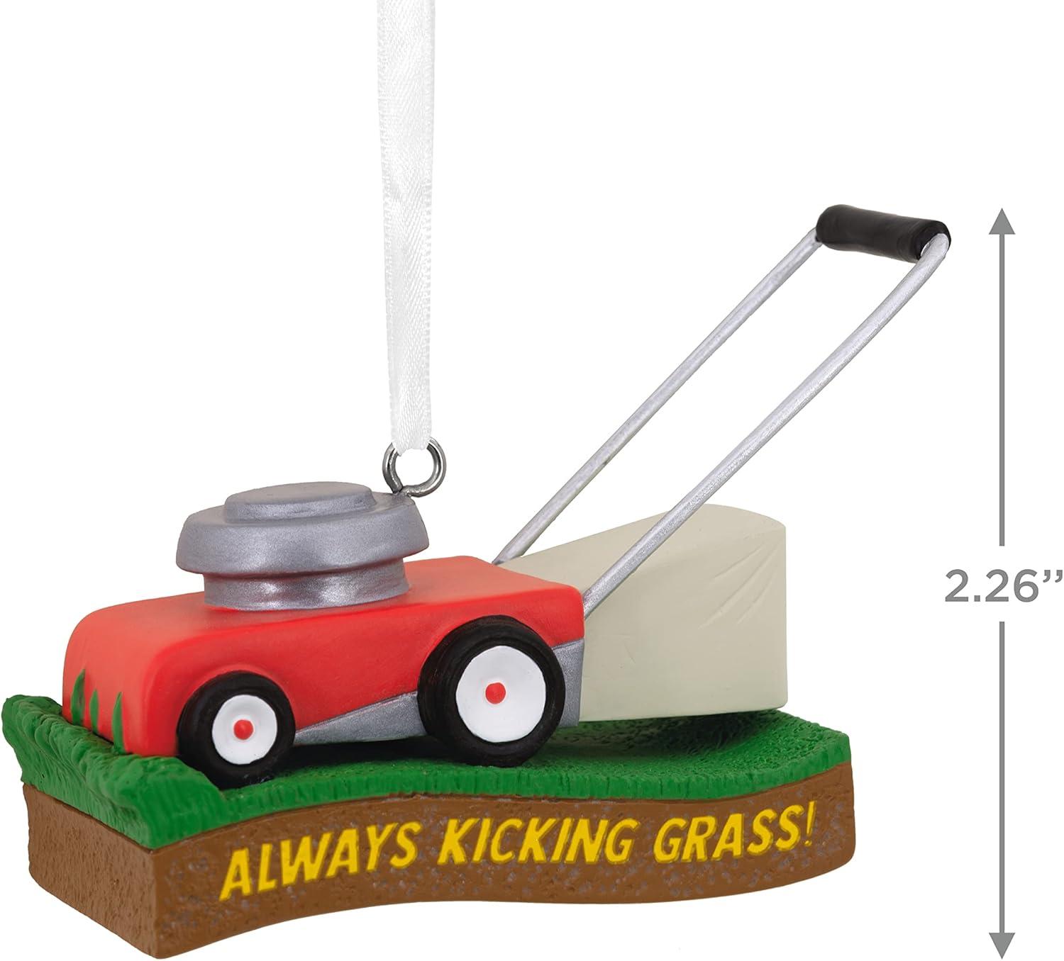 image:imageHallmark Kicking Grass Lawn Mower Resin Christmas Ornament 0001HGO3054