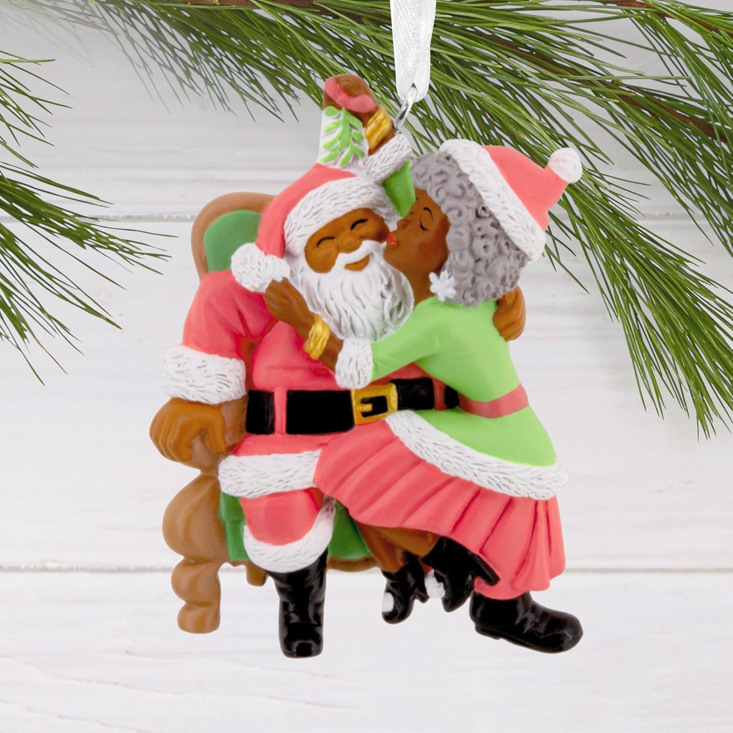 image:imageHallmark Mahogany Santa and Mrs Claus Christmas Ornament Santa Collectors Gifts