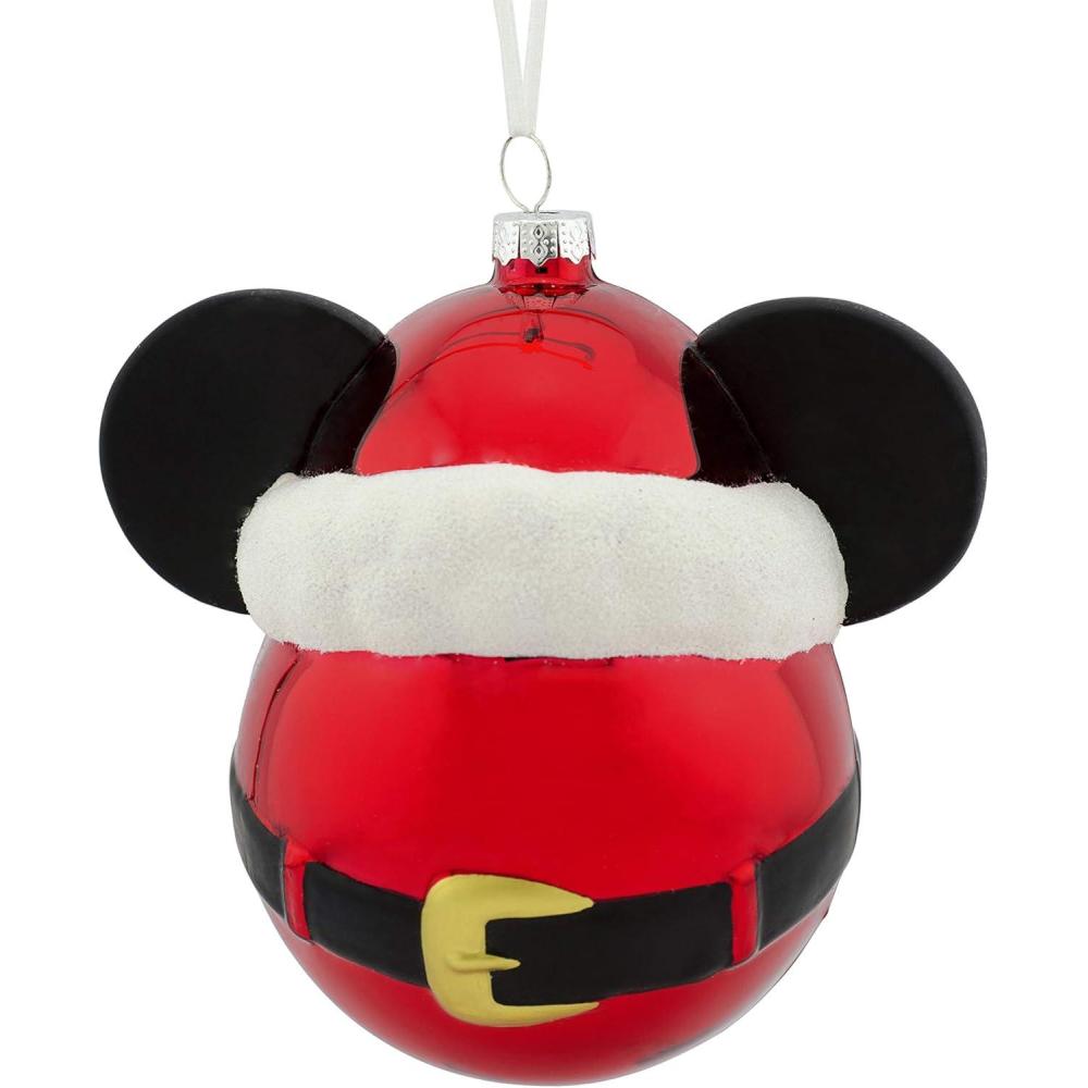 image:imageHallmark Disney Frozen Elsa The Snow Queen Christmas OrnamentMickey Icon With Santa Hat