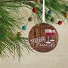 Hallmark Bourbon Legend Lowball Glass Christmas Ornament(Vintage Friends Wine Cask)