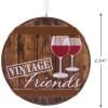 Hallmark Bourbon Legend Lowball Glass Christmas Ornament(Vintage Friends Wine Cask)