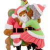 Hallmark Mahogany Santa and Mrs. Claus Christmas Ornament, Santa Collectors Gifts
