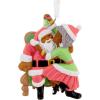 Hallmark Mahogany Santa and Mrs. Claus Christmas Ornament, Santa Collectors Gifts