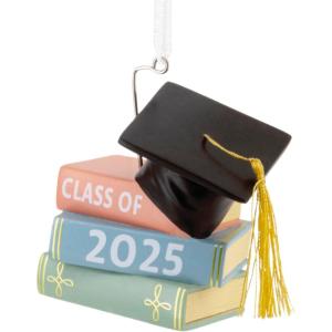 Hallmark Graduation Cap and Books Class of 2025 Christmas Ornament, Graduation Gifts