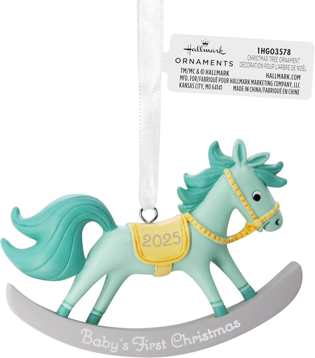 image:imageHallmark Baby Boys First Christmas Rocking Horse 2025 Christmas Ornament New Baby Gifts