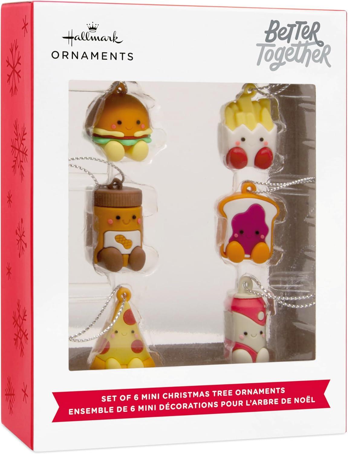 image:imageHallmark Better Together Food Mini Christmas Ornaments Shatterproof Set of 6 Food Gifts