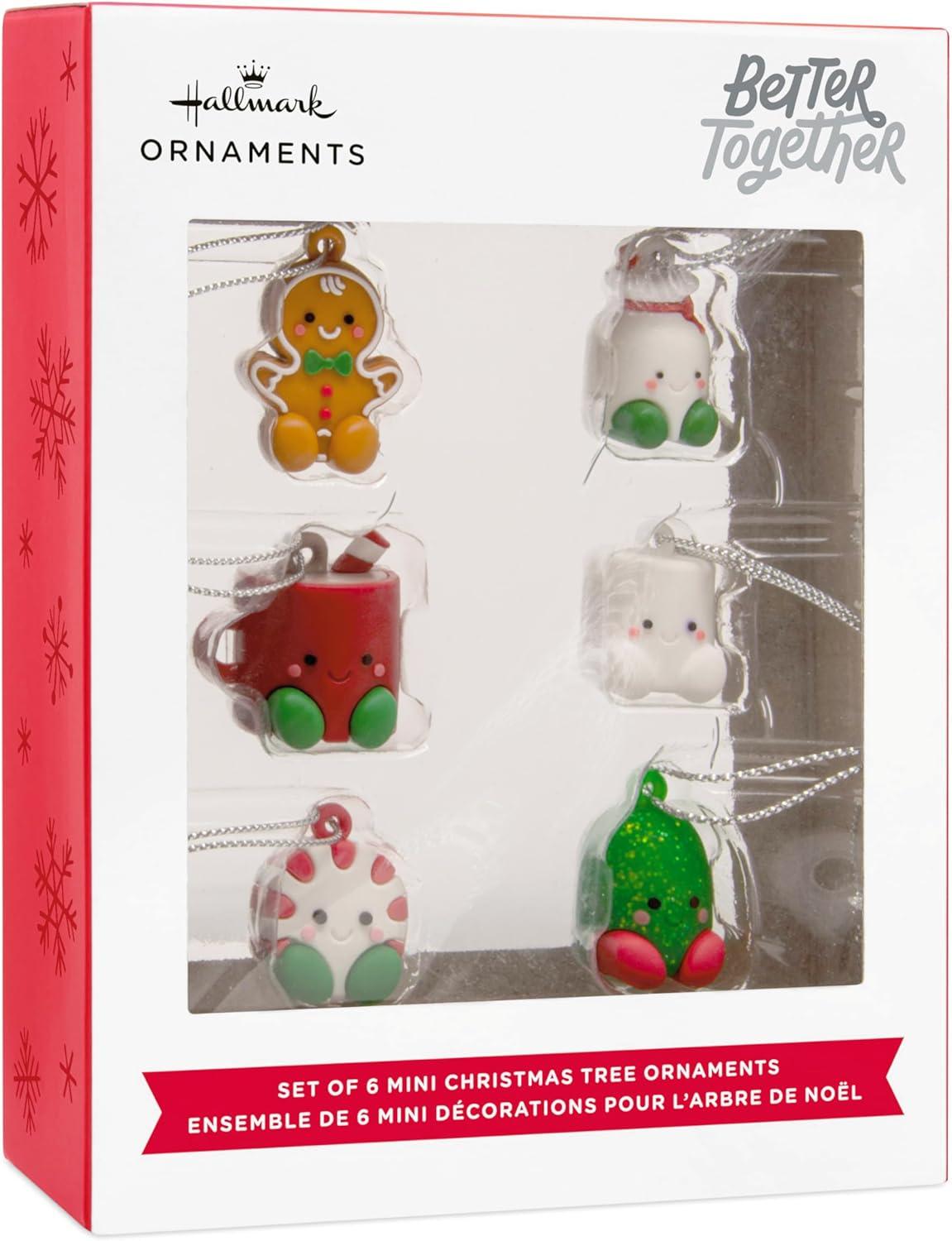 image:imageHallmark Better Together Holiday Mini Christmas Ornaments Shatterproof Set of 6 Food Gifts