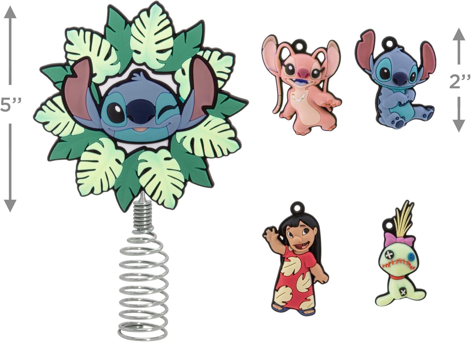 image:imageHallmark Disney Lilo amp Stitch Mini Christmas Tree Topper and Ornaments Set of 5 Gifts for Disney Fans