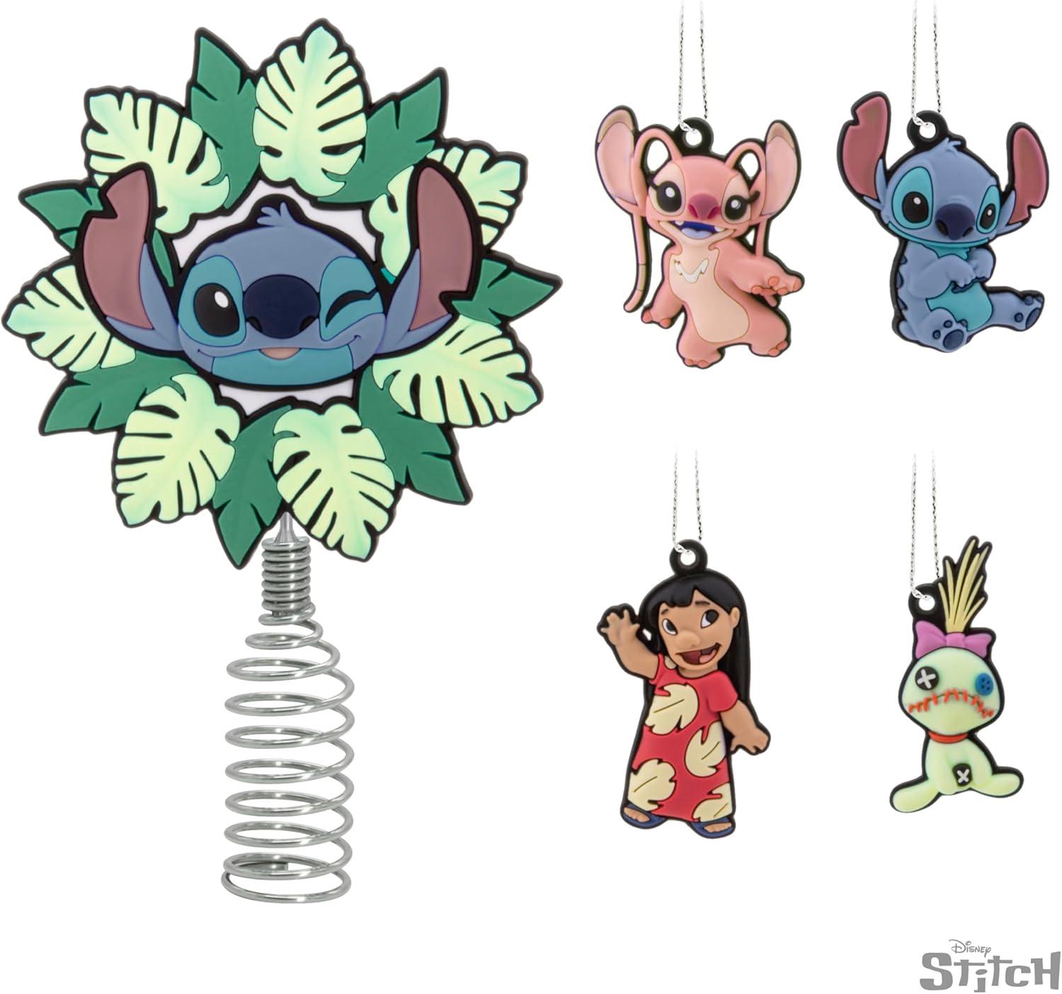 image:imageHallmark Disney Lilo amp Stitch Mini Christmas Tree Topper and Ornaments Set of 5 Gifts for Disney Fans