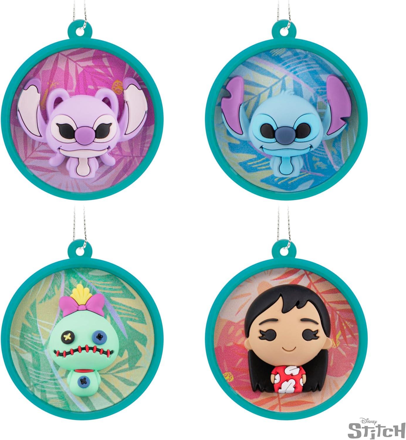 image:imageHallmark Disney Lilo amp Stitch Scenes Mini Christmas Ornaments Shatterproof Set of 4 Gifts for Disney Fans