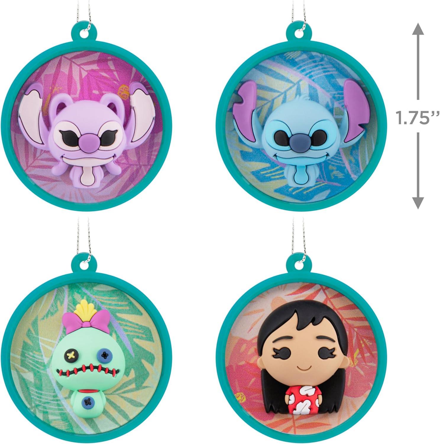 image:imageHallmark Disney Lilo amp Stitch Scenes Mini Christmas Ornaments Shatterproof Set of 4 Gifts for Disney Fans