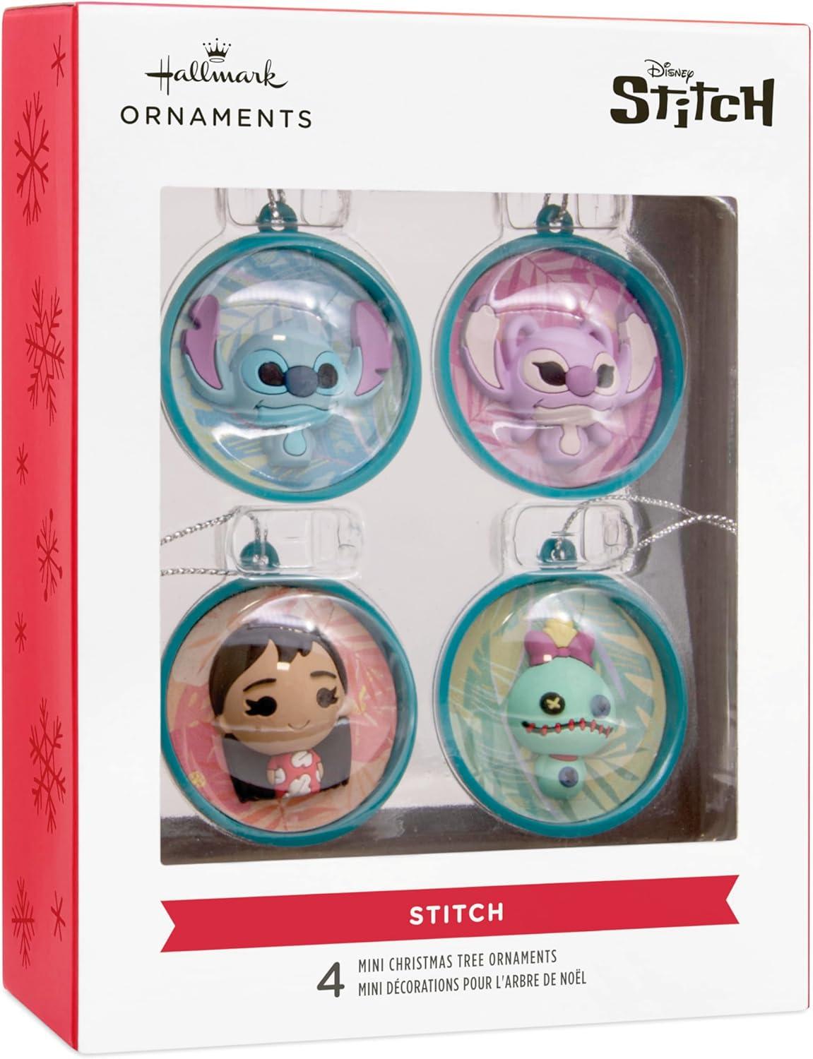 image:imageHallmark Disney Lilo amp Stitch Scenes Mini Christmas Ornaments Shatterproof Set of 4 Gifts for Disney Fans