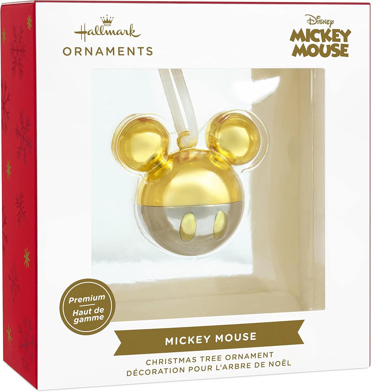 image:imageHallmark Disney Mickeys Christmas Carol Christmas Ornaments Set of 2Mickey Gold