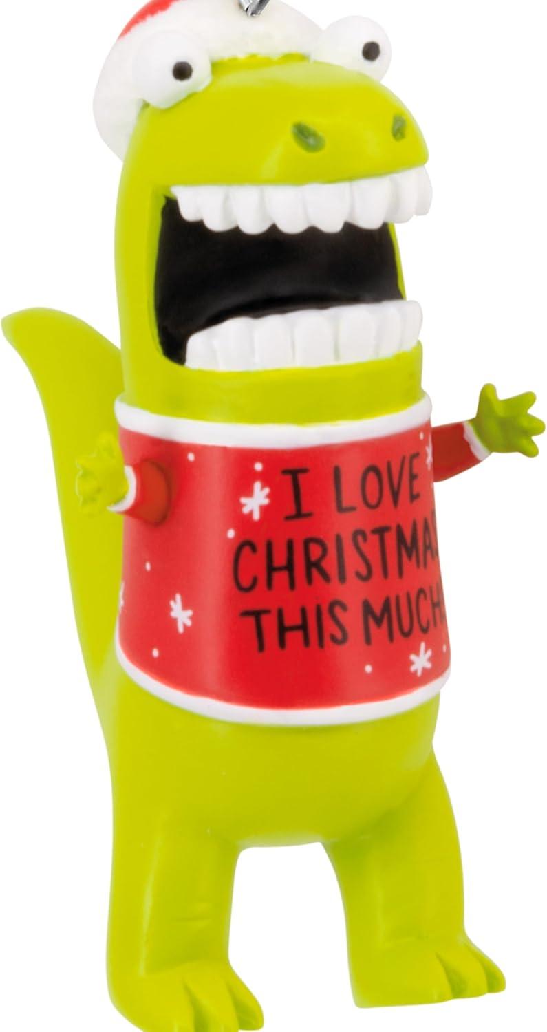image:imageHallmark Love Christmas This Much Dinosaur Christmas Ornament Funny Gifts
