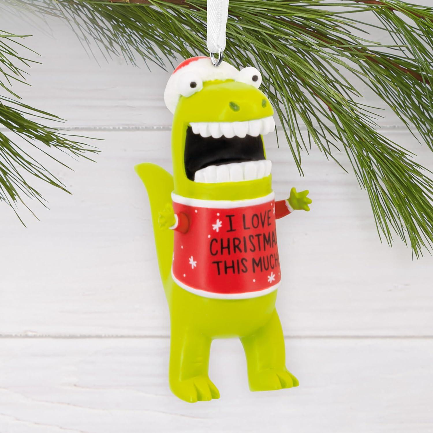 image:imageHallmark Love Christmas This Much Dinosaur Christmas Ornament Funny Gifts