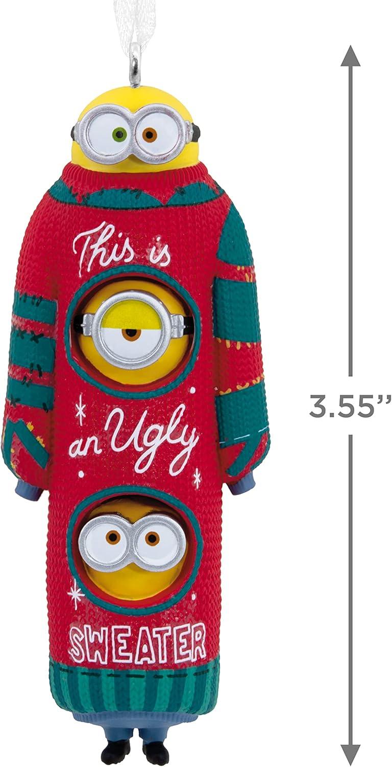 image:imageHallmark Minions The Rise of Gru Bob Kevin and Stuart The Minions in Ugly Christmas Sweater Christmas Ornament