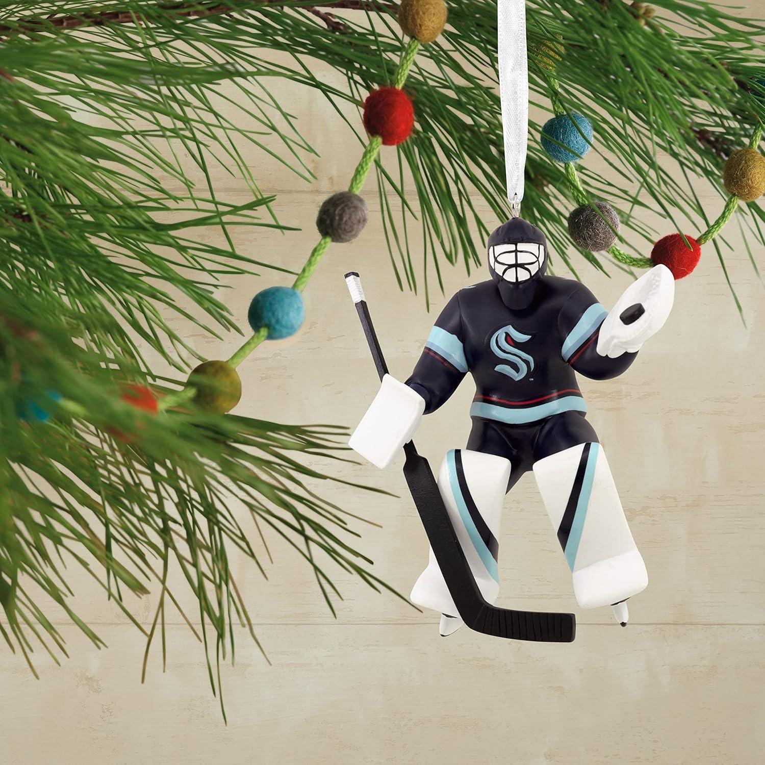 image:imageHallmark NHL Seattle Kraken Goalie Christmas OrnamentResin 0001OSL1990