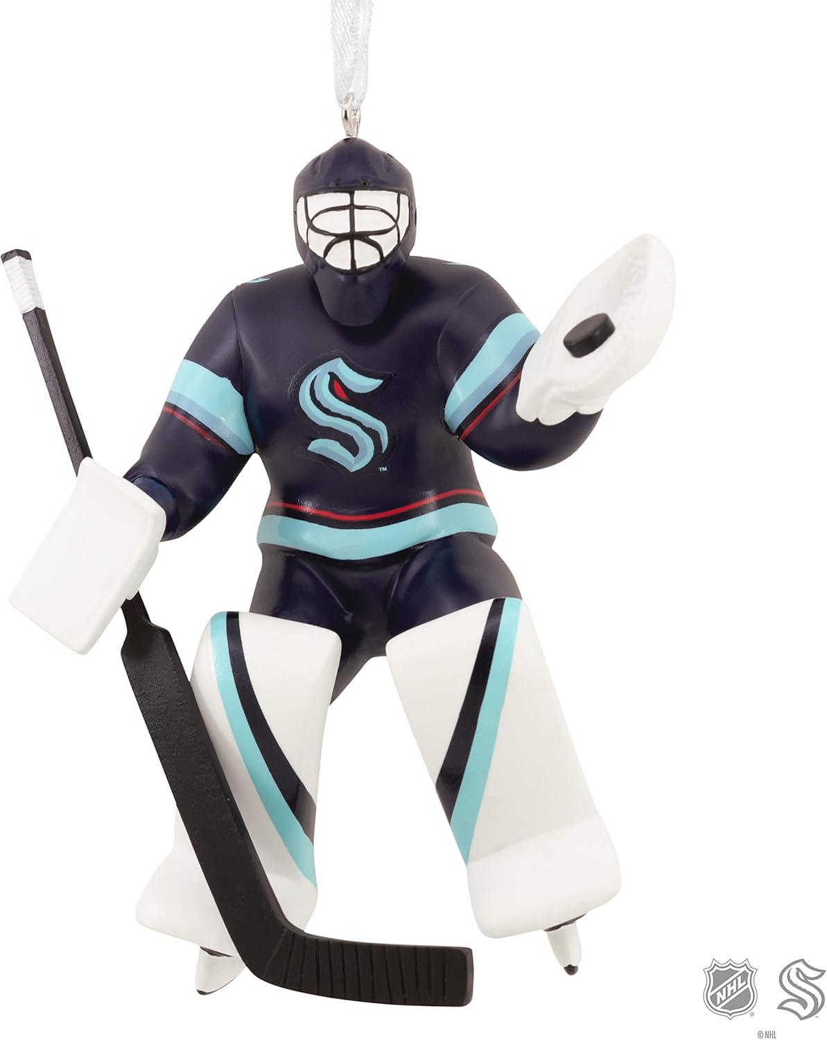 image:imageHallmark NHL Seattle Kraken Goalie Christmas OrnamentResin 0001OSL1990