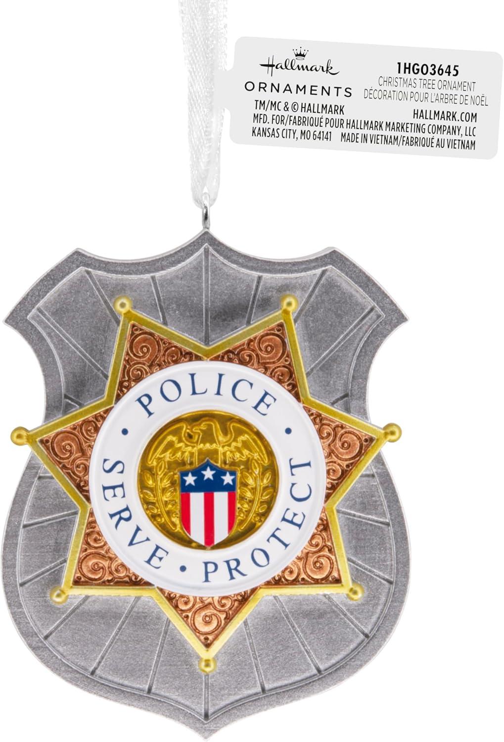 image:imageHallmark Police Badge Christmas Ornament Law Enforcement Gifts