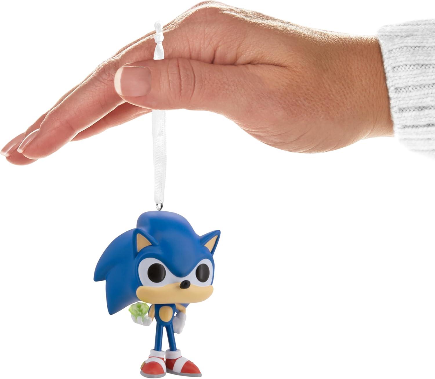 image:imageHallmark Sonic The Hedgehog with Emerald Funko POP Christmas Ornament Pop Culture Gifts