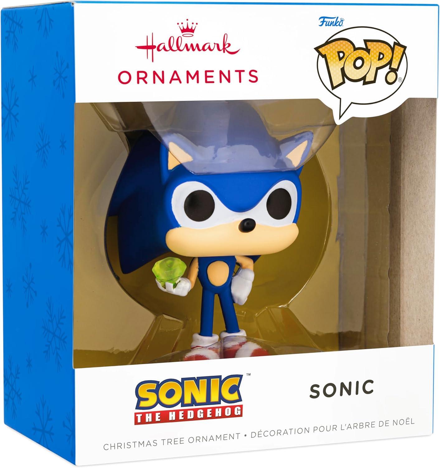image:imageHallmark Sonic The Hedgehog with Emerald Funko POP Christmas Ornament Pop Culture Gifts