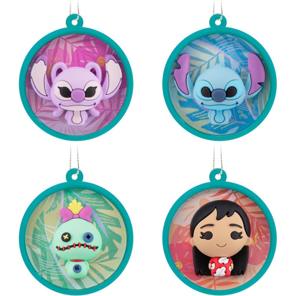 image:imageHallmark Disney Lilo amp Stitch Scenes Mini Christmas Ornaments Shatterproof Set of 4 Gifts for Disney Fans
