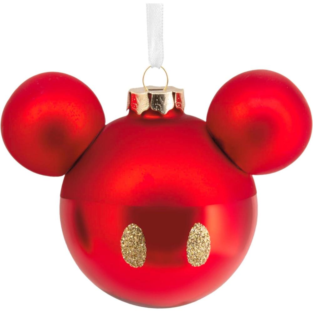image:imageHallmark Disney Mickey Mouse Ears Icon Christmas Ornament Glass Gifts for Disney Fans