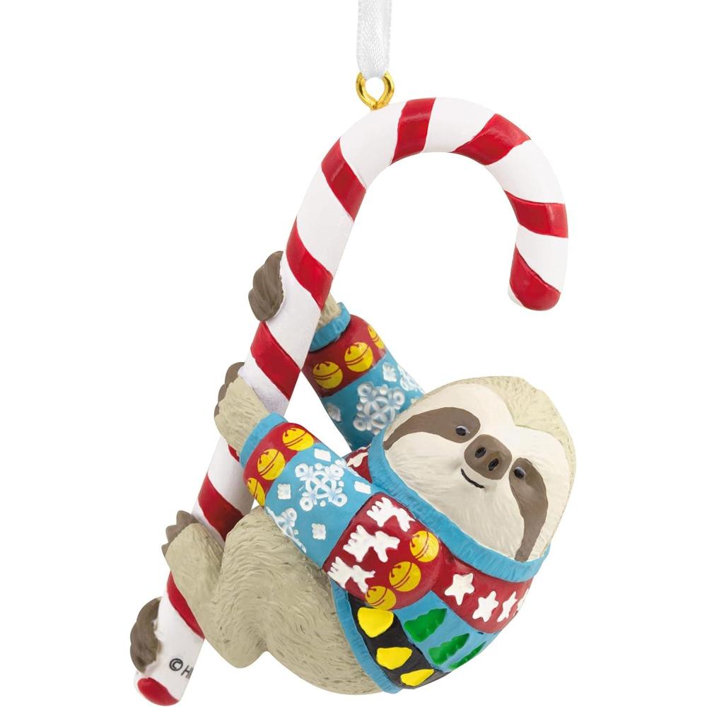 image:imageHallmark Sloth in Ugly Christmas Sweater Resin Christmas OrnamentUgly Christmas Sweater