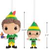Hallmark Elf Buddy The Elf and Papa Elf Funko POP! Christmas Ornaments, Set of 2, Pop Culture Gifts