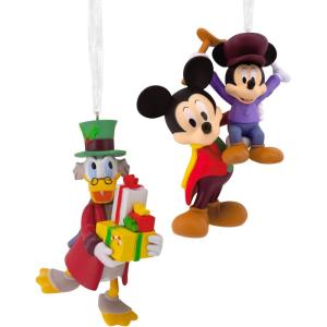 Hallmark Disney Mickey’s Christmas Carol Christmas Ornaments, Set of 2(Mickey Christmas Carol)