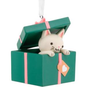 Hallmark Kitten in Present Christmas Ornament, Gifts for Animal Lovers
