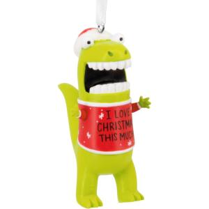 Hallmark Love Christmas This Much Dinosaur Christmas Ornament, Funny Gifts