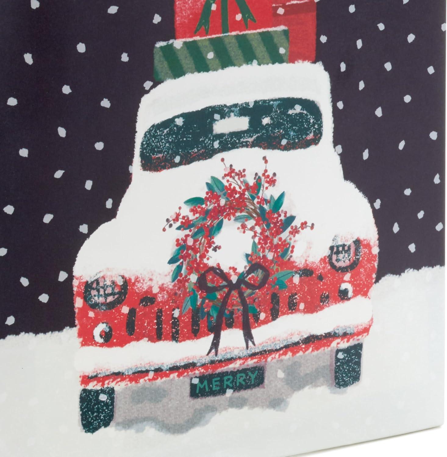 image:imageHallmark 15 Extra Large Christmas Gift Bag Set 2 Bags Classic Santa Black Red and Green Plaid for Friends Family Teachers Coworkers1 Count Pack of 4