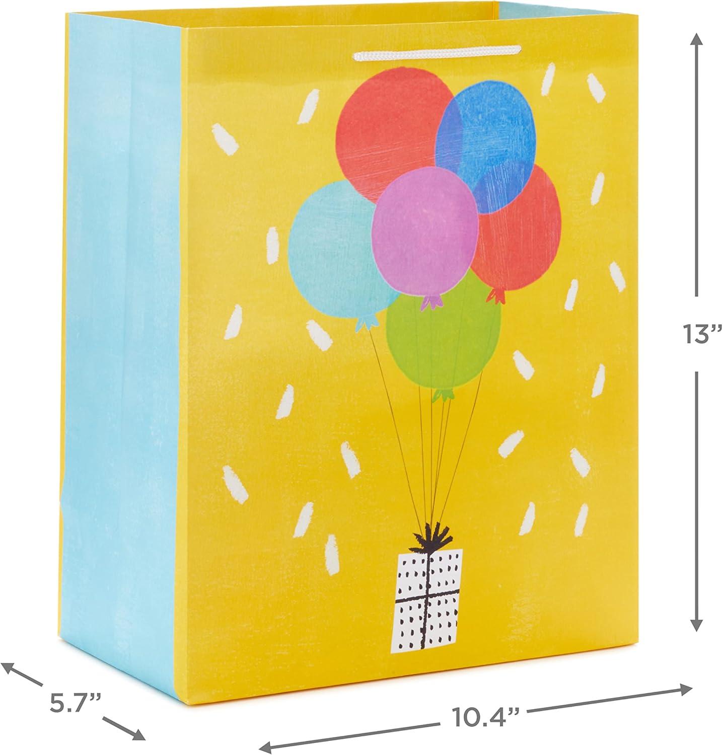 image:imageHallmark Assorted Birthday Gift Bags 8 Bags 4 Medium 9 4 Large 13 Birthday Cake Stripes Balloons Solids in Red Yellow BlueBirthday Cake