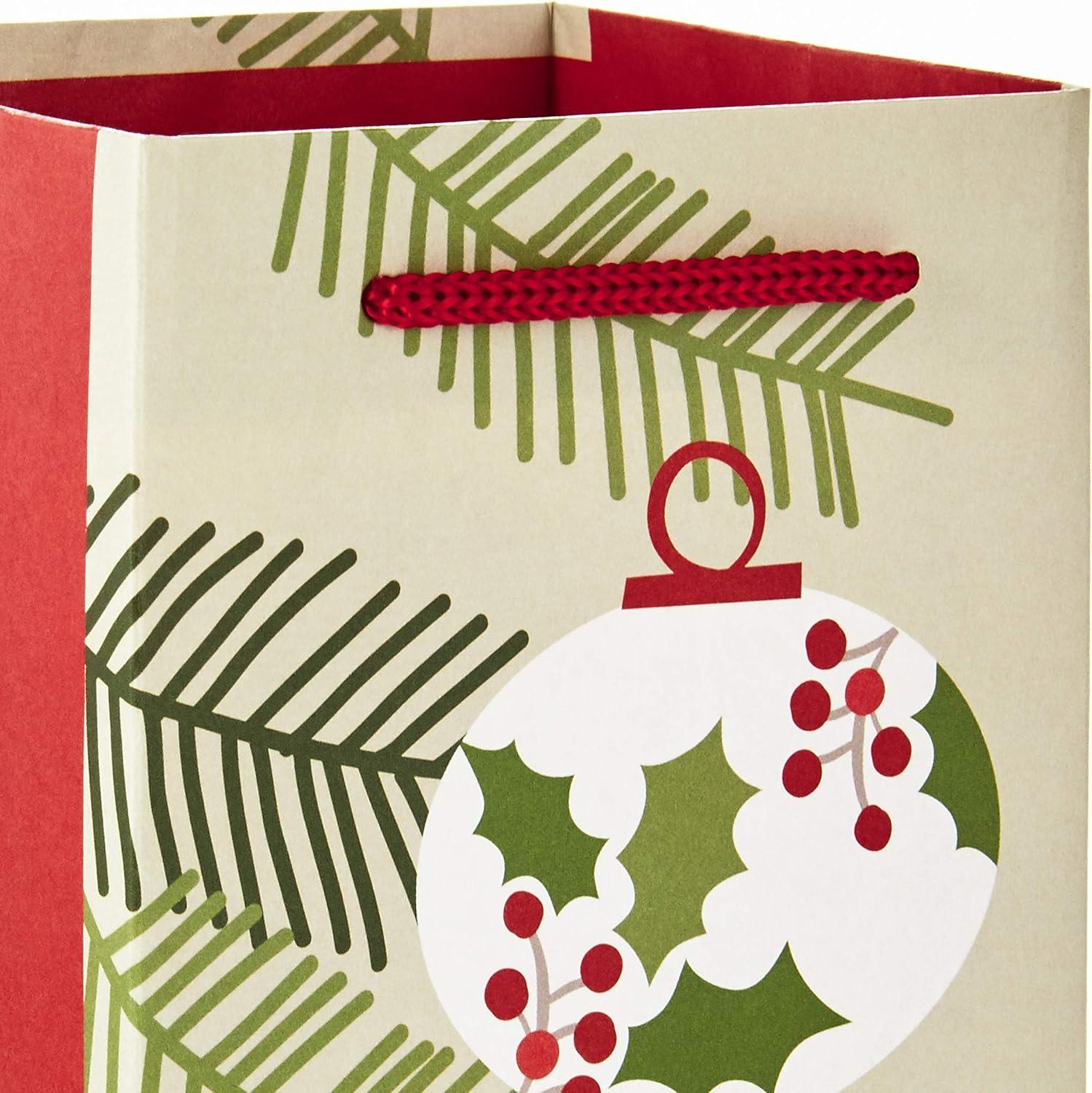 image:imageHallmark Bulk Christmas Gift Bags Assorted Sizes 18 Gift Bags 5 Small 5 4 Medium 8 4 Large 11 3 XL 14 2 Bottle Bags Santa Snowman Plaid Snowflake Bottle Bags