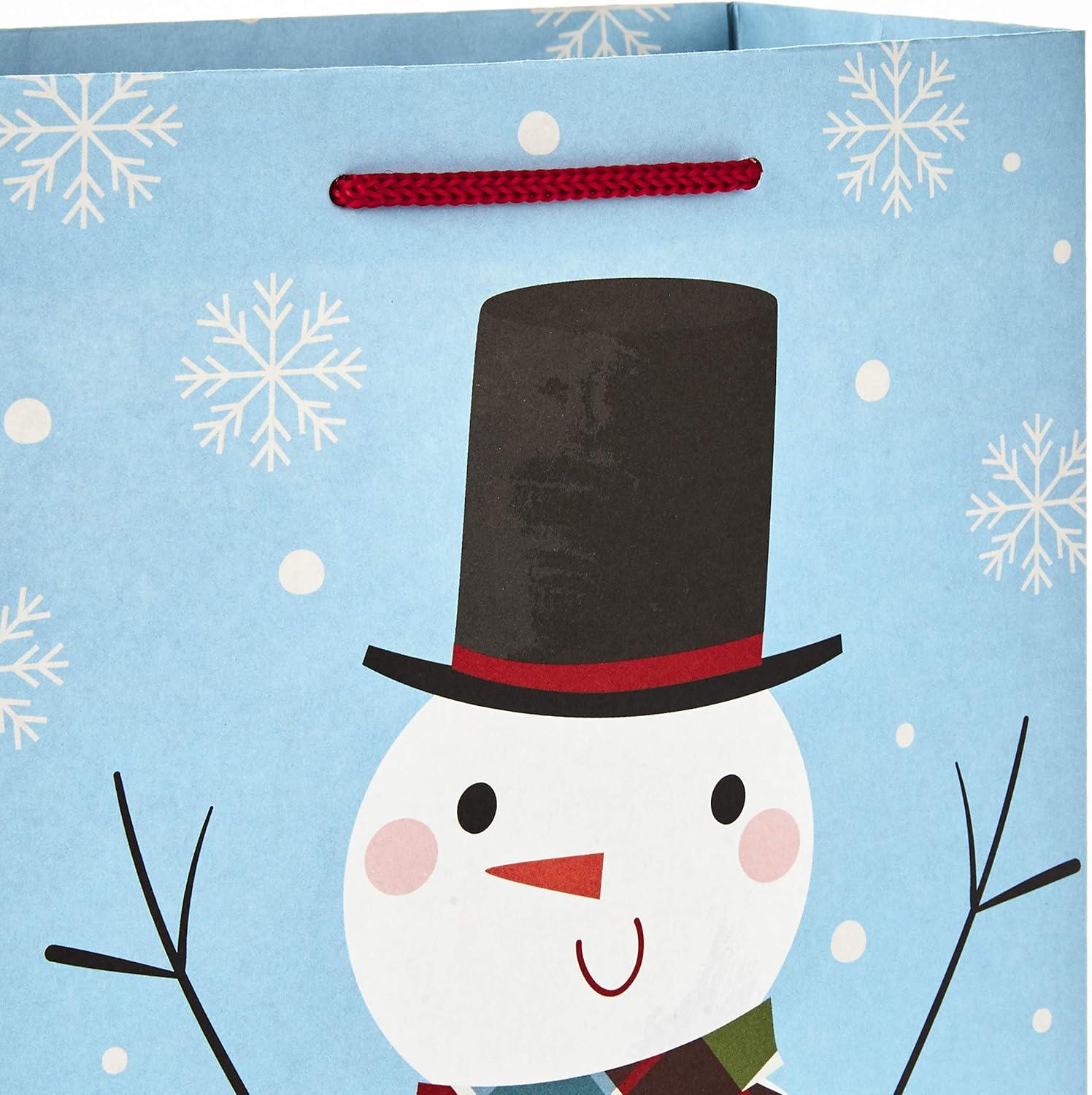 image:imageHallmark Bulk Christmas Gift Bags Assorted Sizes 18 Gift Bags 5 Small 5 4 Medium 8 4 Large 11 3 XL 14 2 Bottle Bags Santa Snowman Plaid Snowflake Bottle Bags