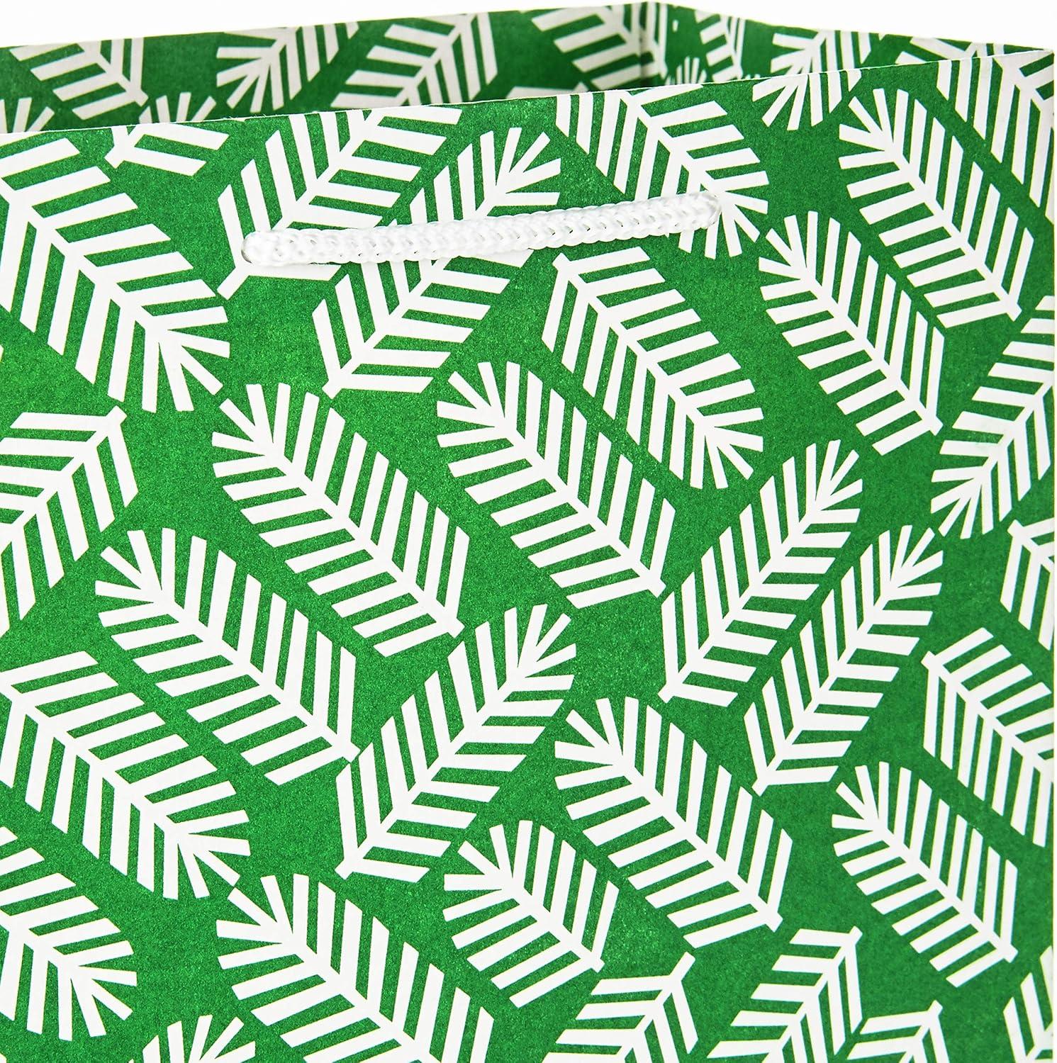 image:imageHallmark Christmas Gift Bags Assorted Sizes 12 Bags 5 Medium 8 4 Large 11 3 Extra Large 14 Red Blue Green Solids Snowflakes Stripes12 Piece Assortment
