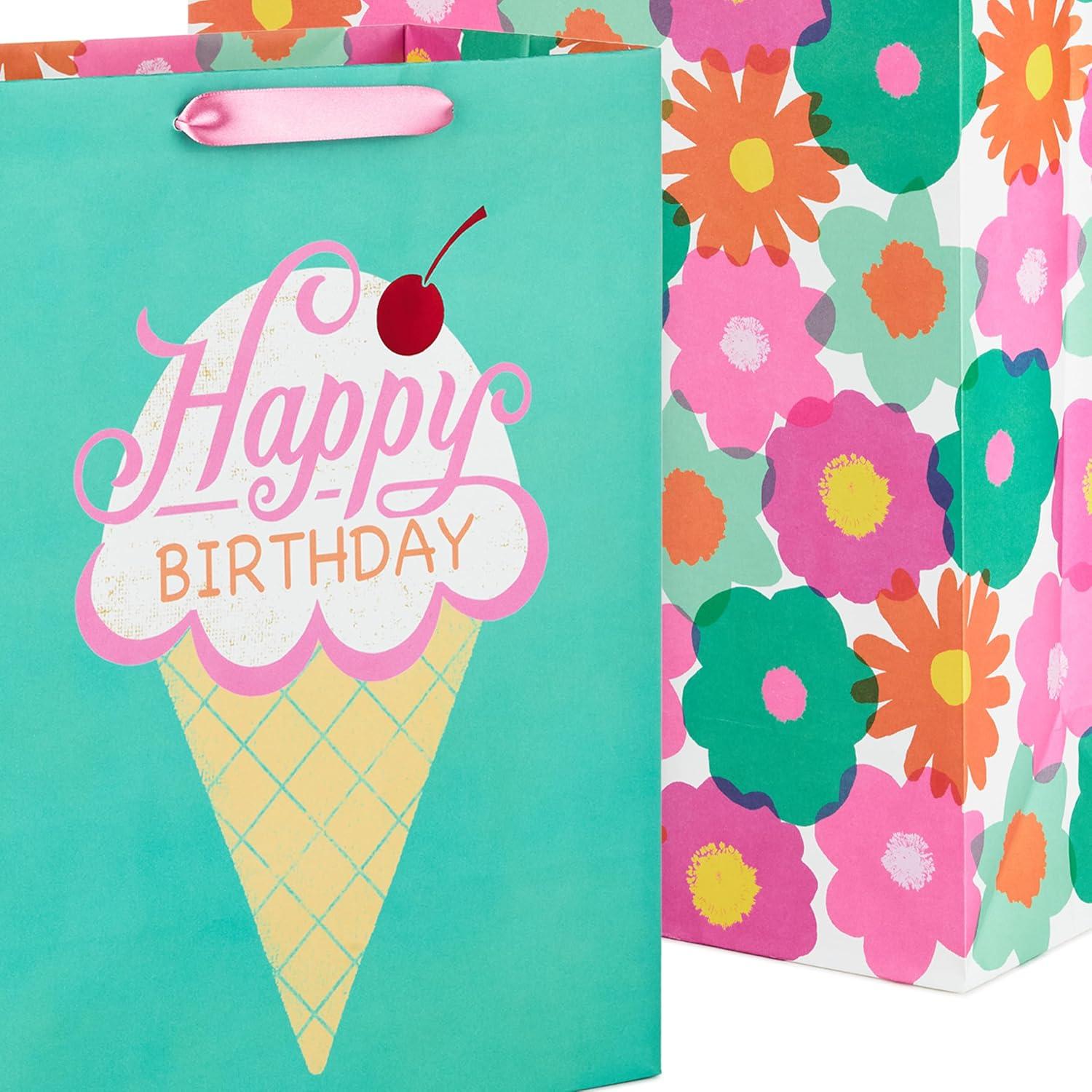 image:imageHallmark Pastel Gift Bags in Assorted Sizes Pack of 125 Medium 8 4 Large 11 3 Extra Large 14 for Baby Showers Bridal Showers Birthdays EasterPack of 2