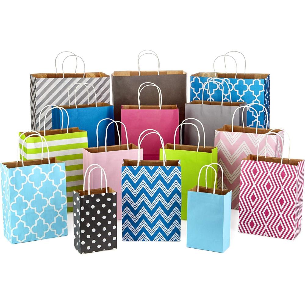 image:imageHallmark Pastel Gift Bags in Assorted Sizes Pack of 125 Medium 8 4 Large 11 3 Extra Large 14 for Baby Showers Bridal Showers Birthdays EasterPack of 15