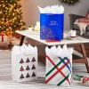 Hallmark 15″ Christmas Gift Bags (2 Extra Large Bags: Pink and Blue, Penguins, Hedgehogs, Santa, Snowmen, Dog, Bunny Rabbits) for Kids, Grandchildren, Winter Baby Showers(Large)