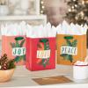 Hallmark 15″ Christmas Gift Bags (2 Extra Large Bags: Pink and Blue, Penguins, Hedgehogs, Santa, Snowmen, Dog, Bunny Rabbits) for Kids, Grandchildren, Winter Baby Showers(Small)