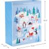 Hallmark 15″ Christmas Gift Bags (2 Extra Large Bags: Pink and Blue, Penguins, Hedgehogs, Santa, Snowmen, Dog, Bunny Rabbits) for Kids, Grandchildren, Winter Baby Showers(Extra Large)