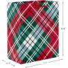 Hallmark 15″ Extra Large Christmas Gift Bag Set (2 Bags: Classic Santa, Black, Red and Green Plaid) for Friends, Family, Teachers, Coworkers(1 Count (Pack of 4))