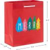 Hallmark 6″ Small Christmas Gift Bags for Kids (8 Bags: Rainbow Candy, Donut Tree, Merry, Cute Pug Puppy) for Gift Cards, Holiday Party Favors, Teacher Presents(8 Count (Pack of 1))