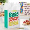Hallmark Assorted Birthday Gift Bags (8 Bags: 4 Medium 9″, 4 Large 13″) Birthday Cake, Stripes, Balloons, Solids in Red, Yellow, Blue(Best Day Ever)