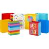 Hallmark Assorted Birthday Gift Bags (8 Bags: 4 Medium 9″, 4 Large 13″) Birthday Cake, Stripes, Balloons, Solids in Red, Yellow, Blue(Birthday Cake)